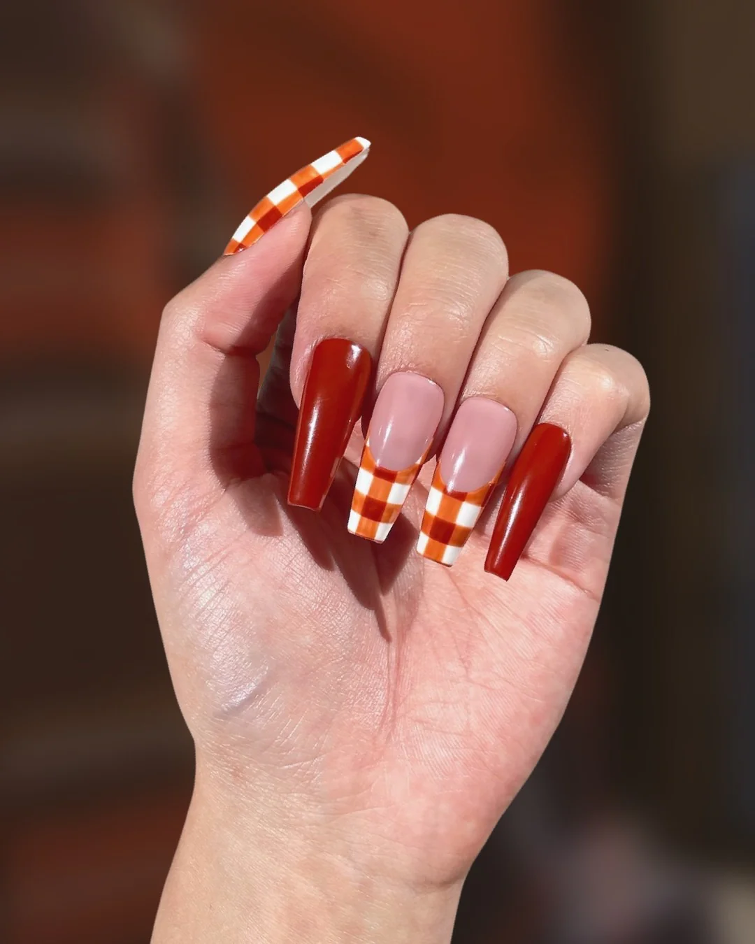 Pumpkin Spice Gingham